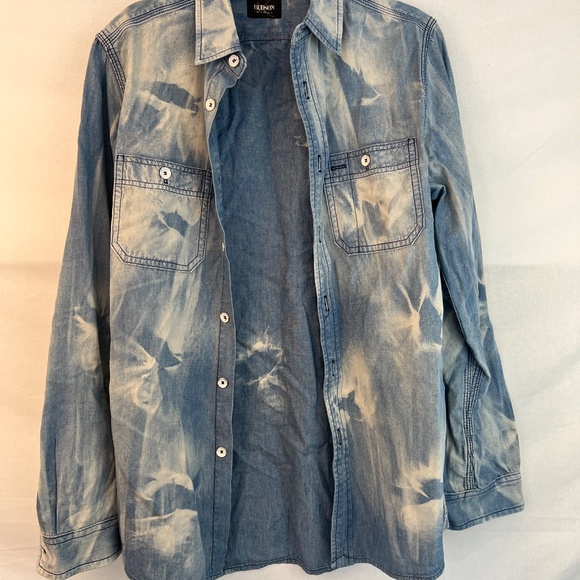 Hudson Jeans - Medium Button Down Shirt - Bleach/Tie Dye Denim - 80% OFF SALE!!! - Picture 7 of 10